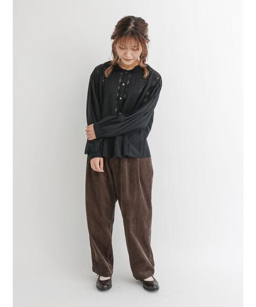 TSUHARU by Samansa Mos2（ツハルバイサマンサモスモス）の「リバーレースブラウス（シャツ/ブラウス・レディース・オフホワイト/ブラック・ﾌﾘ-）」の15枚目の写真