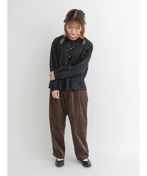 TSUHARU by Samansa Mos2（ツハルバイサマンサモスモス）の「リバーレースブラウス（シャツ/ブラウス・レディース・オフホワイト/ブラック・ﾌﾘ-）」の6枚目の写真