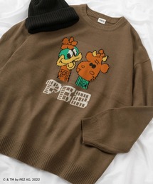 make a ray!（メイク ア レイ！）の「【PEZ/ペッツ】ビッグシルエット キャラクター刺繍 ジャガードニット（ニット/セーター・メンズ）」