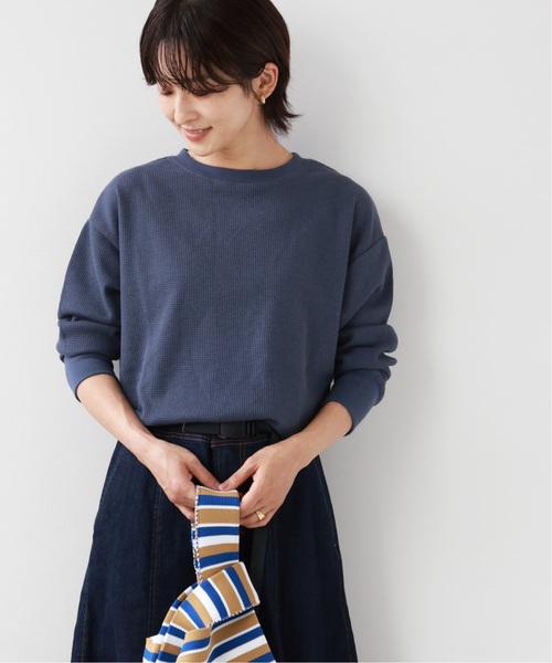 JOURNAL STANDARD relume（ジャーナルスタンダード　レリューム）の「《追加4》TCワッフルロングスリーブTシャツ（Tシャツ/カットソー・レディース・ホワイト/ブラック/ネイビー/ホワイト系その他/オートミール・FREE）」の5枚目の写真