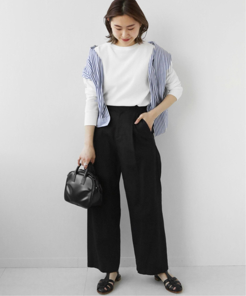 JOURNAL STANDARD relume（ジャーナルスタンダード　レリューム）の「《追加4》TCワッフルロングスリーブTシャツ（Tシャツ/カットソー・レディース・ホワイト/ブラック/ネイビー/ホワイト系その他/オートミール・FREE）」の22枚目の写真