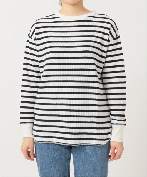 JOURNAL STANDARD relume（ジャーナルスタンダード　レリューム）の「《追加4》TCワッフルロングスリーブTシャツ（Tシャツ/カットソー・レディース・ホワイト/ブラック/ネイビー/ホワイト系その他/オートミール・FREE）」の12枚目の写真