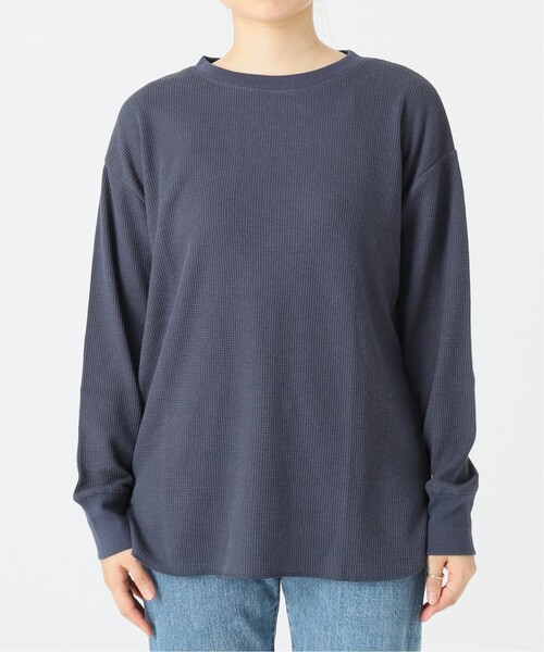 JOURNAL STANDARD relume（ジャーナルスタンダード　レリューム）の「《追加4》TCワッフルロングスリーブTシャツ（Tシャツ/カットソー・レディース・ホワイト/ブラック/ネイビー/ホワイト系その他/オートミール・FREE）」の14枚目の写真