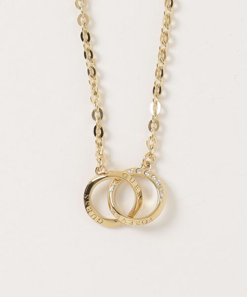 Guess(ゲス)の「FOREVER LINKS Double Circle Chain Necklace(ネックレス・レディース・ゴールド・ONE SIZE)」の2枚目の写真
