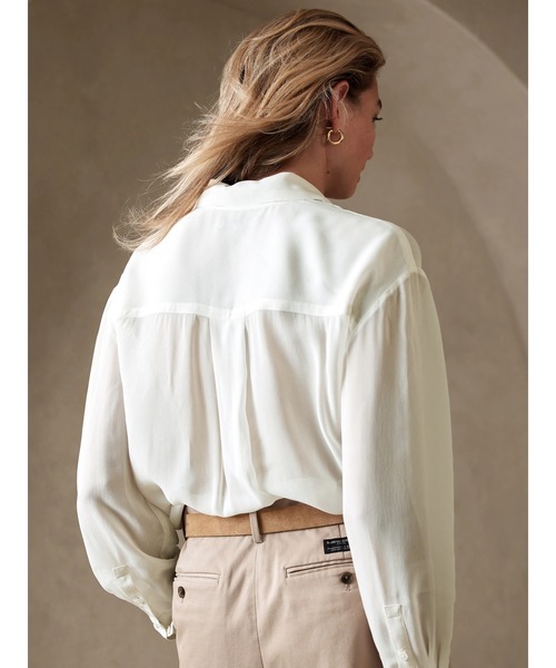 [新品・未使用] バナナリパブリック ブラウス BANANA REPUBLIC ブラウス シャツ FACTORY STORE オーバーサイズ
