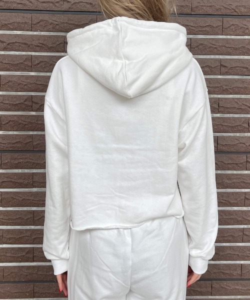 esutoreja（エストレジャ）の「レイヤリングフーディ（Tシャツ/カットソー・レディース・ブラック/ホワイト・FREE）」の4枚目の写真