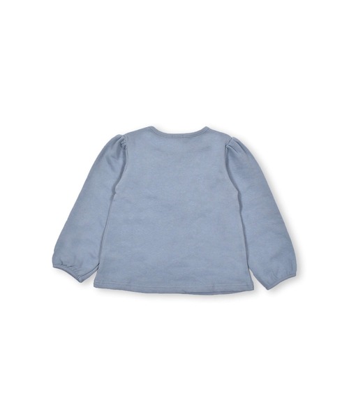 BeBe（ベベ）の「BeBe/USAコットン裏毛ヒロインプリントリボントレーナー(80~150cm)（スウェット・キッズ・ブルー/オフホワイト・100/120/150/90/130/140/80/110）」の9枚目の写真