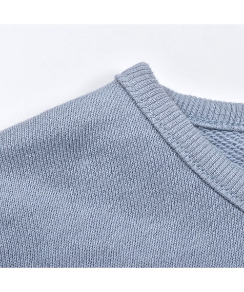 BeBe（ベベ）の「BeBe/USAコットン裏毛ヒロインプリントリボントレーナー(80~150cm)（スウェット・キッズ・ブルー/オフホワイト・100/120/150/90/130/140/80/110）」の10枚目の写真