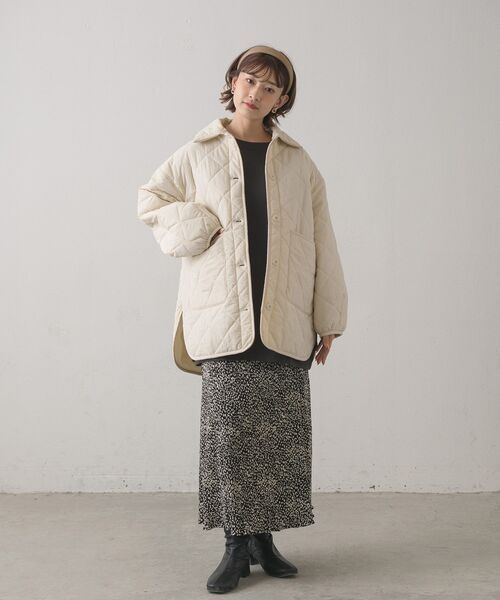 RETRO GIRL(レトロガール)の「2WAYキルティングJK(その他アウター・レディース・ナチュラル/ライトグリーン/ブラック/グリーン・FREE)」の6枚目の写真