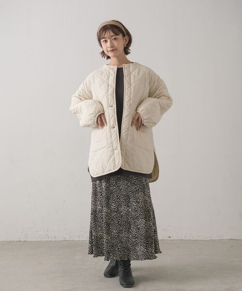 RETRO GIRL(レトロガール)の「2WAYキルティングJK(その他アウター・レディース・ナチュラル/ライトグリーン/ブラック/グリーン・FREE)」の9枚目の写真