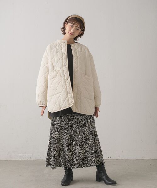 RETRO GIRL(レトロガール)の「2WAYキルティングJK(その他アウター・レディース・ナチュラル/ライトグリーン/ブラック/グリーン・FREE)」の10枚目の写真