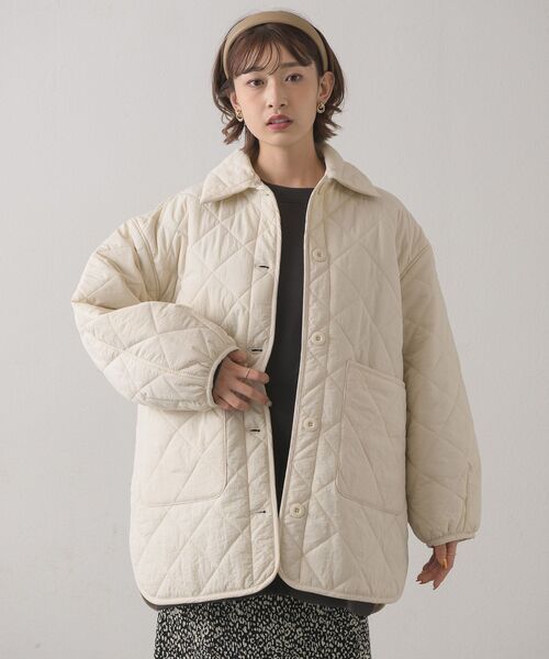 RETRO GIRL(レトロガール)の「2WAYキルティングJK(その他アウター・レディース・ナチュラル/ライトグリーン/ブラック/グリーン・FREE)」の13枚目の写真
