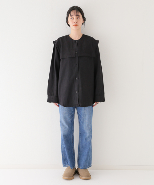 ★SEEALL★新品★ GUN FRAP SHIRTS  ブラウス シルク セール】【SEEALL/シーオール】GUN FRAP SHIRTS:ブラウス