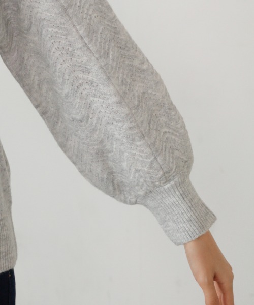 M.deux（エムドゥ）の「パールボタンカーデ（カーディガン/ボレロ・レディース・グレー/ブラック・MEDIUM）」の8枚目の写真