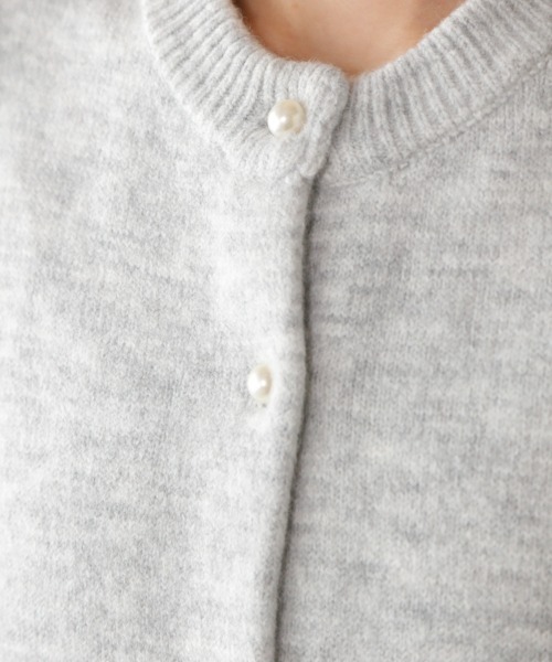M.deux（エムドゥ）の「パールボタンカーデ（カーディガン/ボレロ・レディース・グレー/ブラック・MEDIUM）」の11枚目の写真