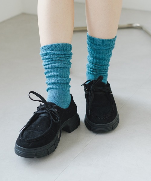 Kastane（カスタネ）の「バックラインソックス（ソックス/靴下・レディース・グレー/オフホワイト/ブルー系その他・FREE）」の10枚目の写真