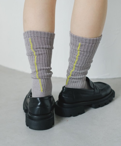 Kastane（カスタネ）の「バックラインソックス（ソックス/靴下・レディース・グレー/オフホワイト/ブルー系その他・FREE）」の13枚目の写真