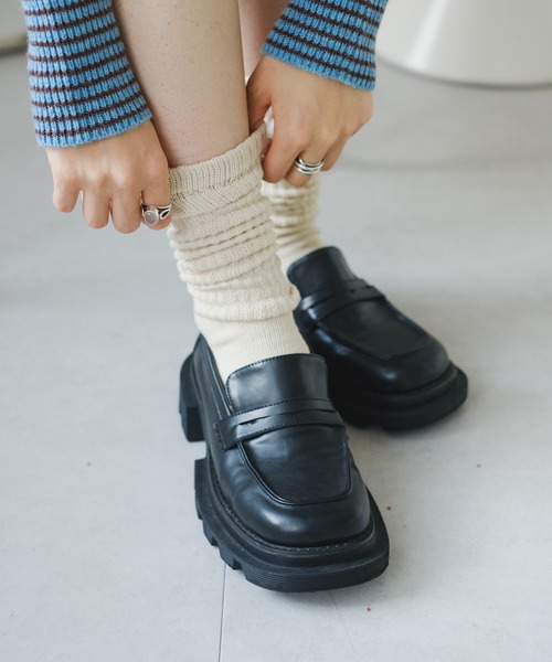 Kastane（カスタネ）の「バックラインソックス（ソックス/靴下・レディース・グレー/オフホワイト/ブルー系その他・FREE）」の8枚目の写真