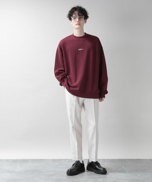 BLUEFRONCE★薄手スウェット★オレンジリボン目隠し★定価15000円の品 コットンフレンチテリー ロゴ スウェットシャツ | Brooks