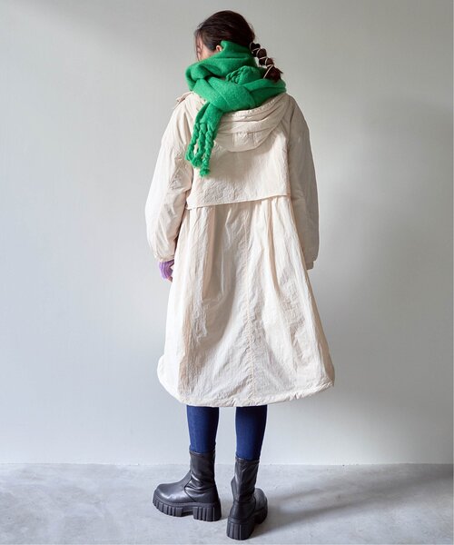 VENCEEXCHANGE（ヴァンスエクスチェンジ）の「中綿ロングコート／モンスターパーカー／ビッグシルエット中綿ロングコート（モッズコート・レディース・ベージュ/ブラック/オフホワイト・FREE）」の22枚目の写真