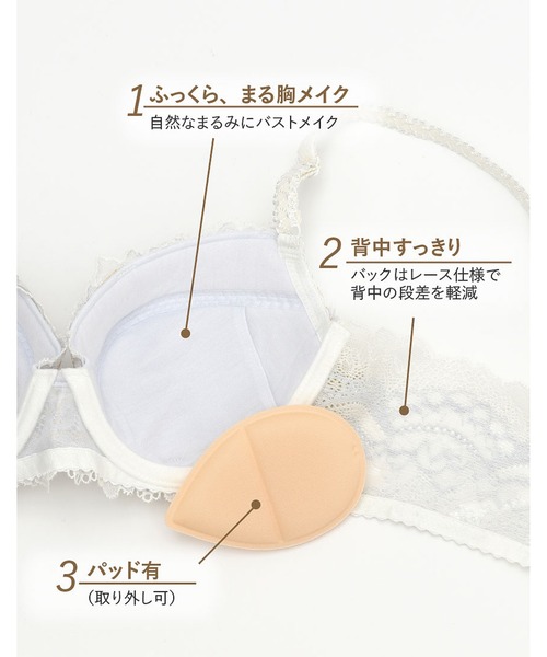 Wing Lesiage(ウイングレシアージュ)の「ブラジャー 「2780シリーズ」(ブラジャー・レディース・ネイビー/アイボリー/レッド・E75/E70/E65/D80/D70/F80/D75/F70/F75/D65/E80/F65)」の17枚目の写真