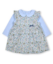 BeBe/GIRL花柄プリントコットンワンピースTシャツ2点セットベビー(80~90cm)