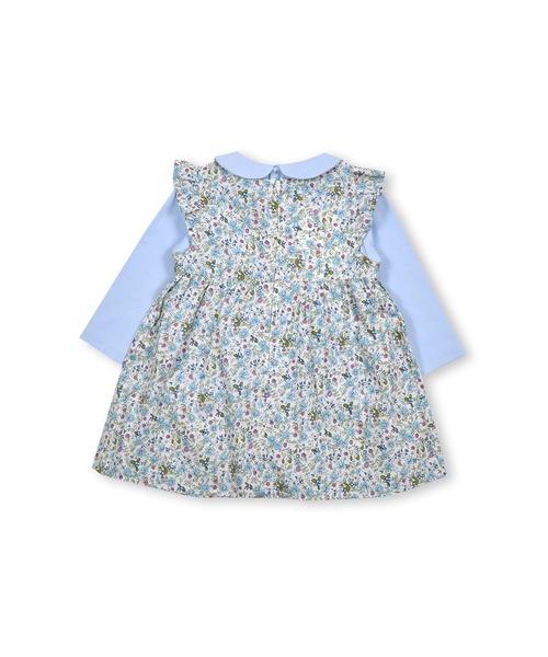 BeBe(ベベ)の「BeBe/GIRL花柄プリントコットンワンピースTシャツ2点セットベビー(80~90cm)(ロンパース・キッズ・ブルー系その他/ピンク系その他・90/80)」の18枚目の写真