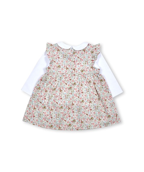 BeBe(ベベ)の「BeBe/GIRL花柄プリントコットンワンピースTシャツ2点セットベビー(80~90cm)(ロンパース・キッズ・ブルー系その他/ピンク系その他・90/80)」の12枚目の写真