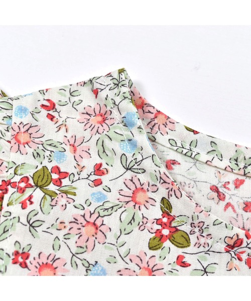 BeBe(ベベ)の「BeBe/GIRL花柄プリントコットンワンピースTシャツ2点セットベビー(80~90cm)(ロンパース・キッズ・ブルー系その他/ピンク系その他・90/80)」の16枚目の写真