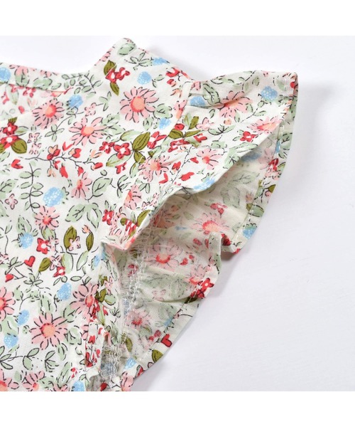 BeBe(ベベ)の「BeBe/GIRL花柄プリントコットンワンピースTシャツ2点セットベビー(80~90cm)(ロンパース・キッズ・ブルー系その他/ピンク系その他・90/80)」の20枚目の写真