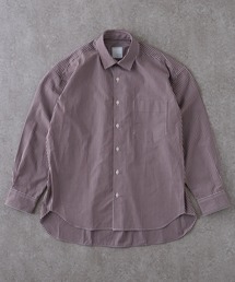 BRICK & SONS | リラックスバックプリーツシャツ＜ブラウンストライプ＞(シャツ/ブラウス)