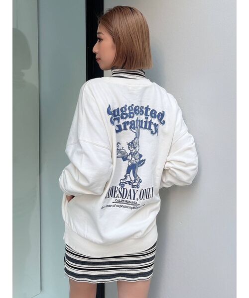 GYDA(ジェイダ)の「GYDIESDAY BUNNY スウェットTOPS(スウェット・レディース・アイボリー/ピンク/チャコールグレー/ライトブルー・FREE)」の22枚目の写真
