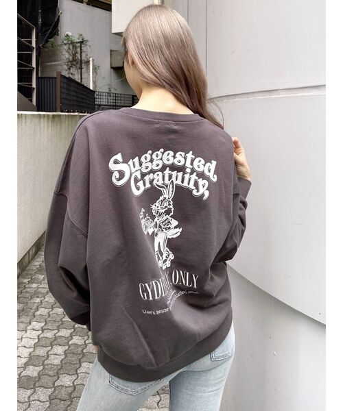 GYDA(ジェイダ)の「GYDIESDAY BUNNY スウェットTOPS(スウェット・レディース・アイボリー/ピンク/チャコールグレー/ライトブルー・FREE)」の6枚目の写真