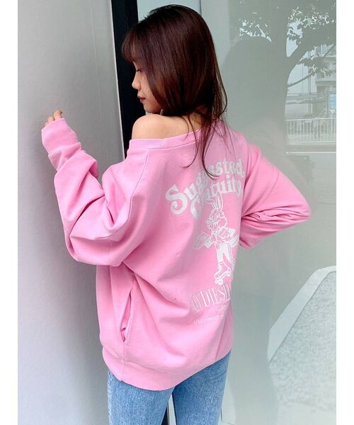 GYDA(ジェイダ)の「GYDIESDAY BUNNY スウェットTOPS(スウェット・レディース・アイボリー/ピンク/チャコールグレー/ライトブルー・FREE)」の14枚目の写真