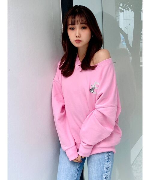 GYDA(ジェイダ)の「GYDIESDAY BUNNY スウェットTOPS(スウェット・レディース・アイボリー/ピンク/チャコールグレー/ライトブルー・FREE)」の12枚目の写真