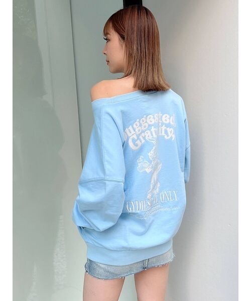 GYDA(ジェイダ)の「GYDIESDAY BUNNY スウェットTOPS(スウェット・レディース・アイボリー/ピンク/チャコールグレー/ライトブルー・FREE)」の7枚目の写真