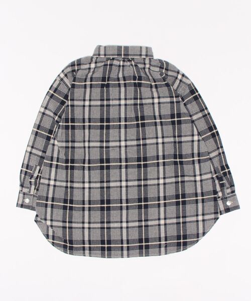 FITH(フィス)の「モールチェック ロング 長袖シャツ(シャツ/ブラウス・キッズ・ホワイト/ネイビー・140/130)」の3枚目の写真
