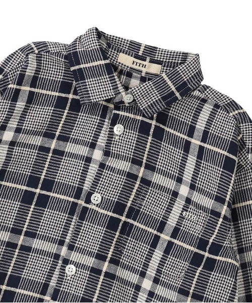 FITH(フィス)の「モールチェック ロング 長袖シャツ(シャツ/ブラウス・キッズ・ホワイト/ネイビー・140/130)」の11枚目の写真