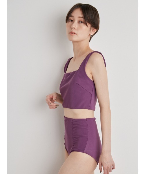 本日限定値下emmi yoga swimwearリブ　ロンパース　ブラック　水着 emmi yoga】3setスウィムウエア（水着）｜emmi（エミ）の