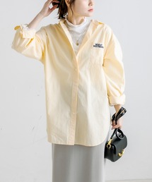 PUAL CE CIN | ロゴ刺繍オーバーシャツ(シャツ/ブラウス)