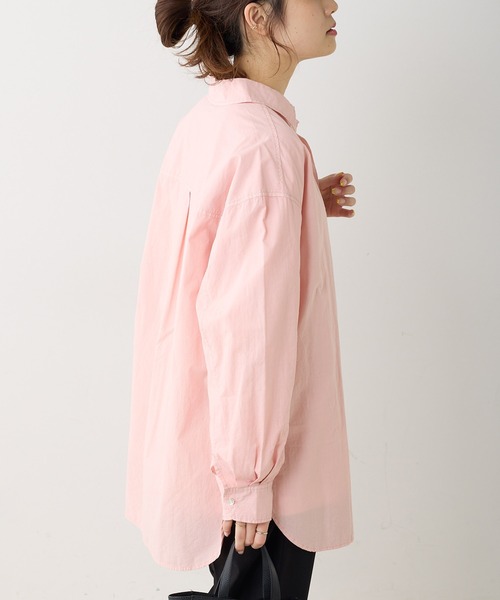 PUAL CE CIN（ピュアルセシン）の「ロゴ刺繍オーバーシャツ（シャツ/ブラウス・レディース・オフホワイト/ブルー/ピンク/イエロー・FREE）」の8枚目の写真