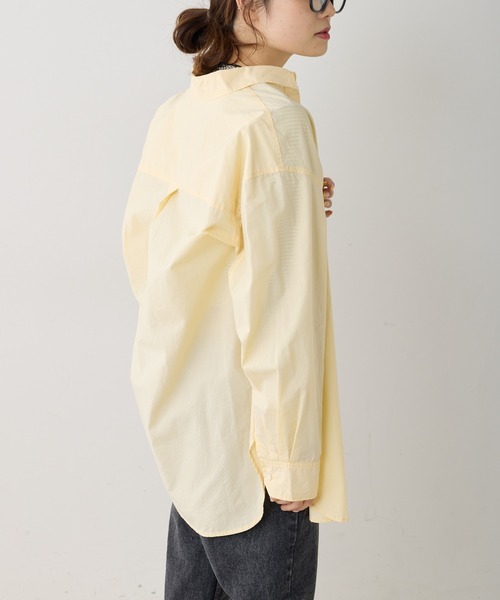 PUAL CE CIN（ピュアルセシン）の「ロゴ刺繍オーバーシャツ（シャツ/ブラウス・レディース・オフホワイト/ブルー/ピンク/イエロー・FREE）」の12枚目の写真