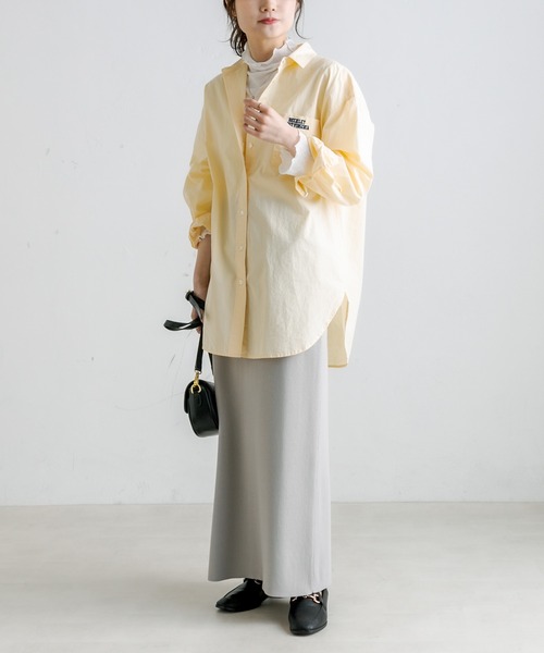 PUAL CE CIN（ピュアルセシン）の「ロゴ刺繍オーバーシャツ（シャツ/ブラウス・レディース・オフホワイト/ブルー/ピンク/イエロー・FREE）」の16枚目の写真