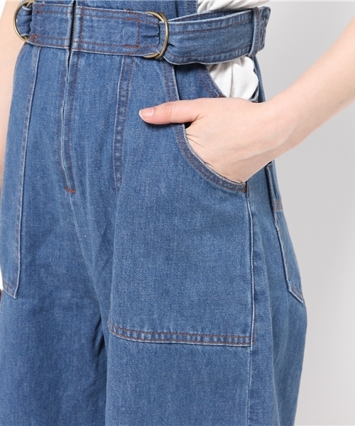 SLY(スライ)の「Eliot SALOPETTE WIDE PT-B(サロペット/オーバーオール・レディース・ブルー・2/1)」の6枚目の写真