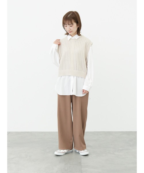 Samansa Mos2 blue(サマンサモスモスブルー)の「◎ワイドパンツ(その他パンツ・レディース・ブラック/グリーン/モカ・フリ-)」の16枚目の写真