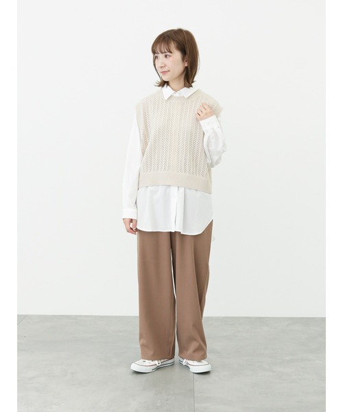 Samansa Mos2 blue(サマンサモスモスブルー)の「◎ワイドパンツ(その他パンツ・レディース・ブラック/グリーン/モカ・フリ-)」の20枚目の写真
