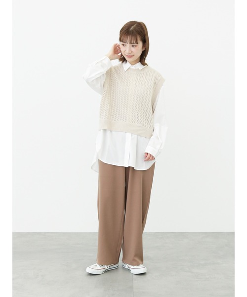 Samansa Mos2 blue(サマンサモスモスブルー)の「◎ワイドパンツ(その他パンツ・レディース・ブラック/グリーン/モカ・フリ-)」の8枚目の写真
