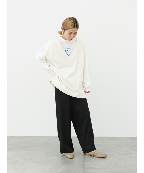 Samansa Mos2 blue(サマンサモスモスブルー)の「◎ワイドパンツ(その他パンツ・レディース・ブラック/グリーン/モカ・フリ-)」の10枚目の写真