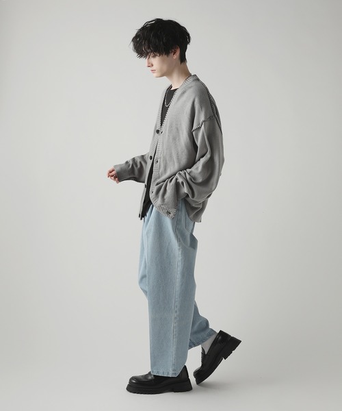 ASTRONOMY(アストロノミー)の「Buyer's Select/ハンドステッチカーディガン(カーディガン/ボレロ・メンズ・ブラック/ホワイト系/グレー/サックスブルー・M/L)」の21枚目の写真
