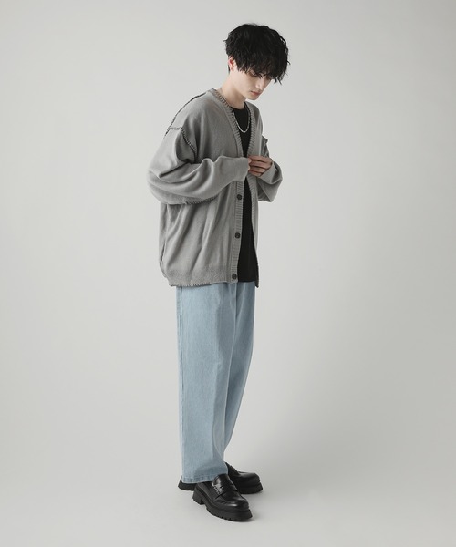 ASTRONOMY(アストロノミー)の「Buyer's Select/ハンドステッチカーディガン(カーディガン/ボレロ・メンズ・ブラック/ホワイト系/グレー/サックスブルー・M/L)」の10枚目の写真